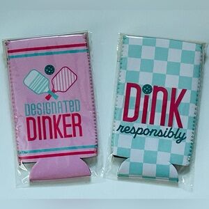 NEW!! Pickleball Collection Koozie Can Cooler Set (NWT)